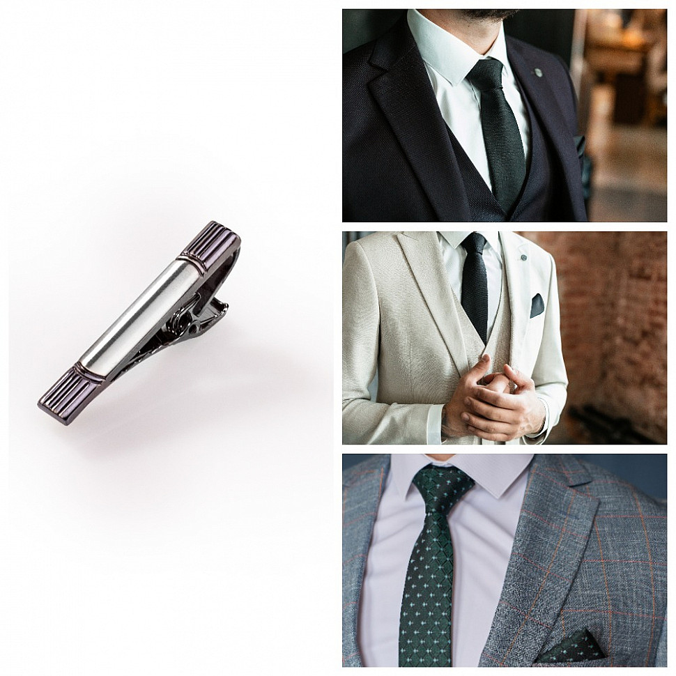 Зажим для галстука серебро