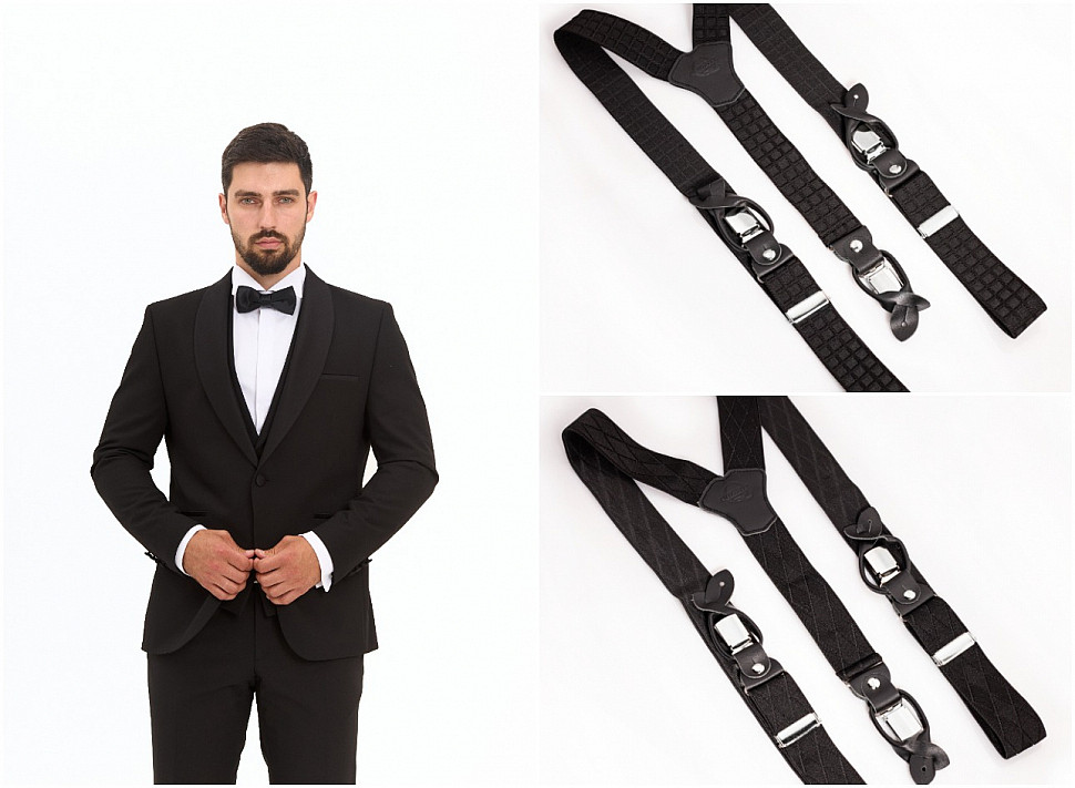 Мужские подтяжки со смокингом