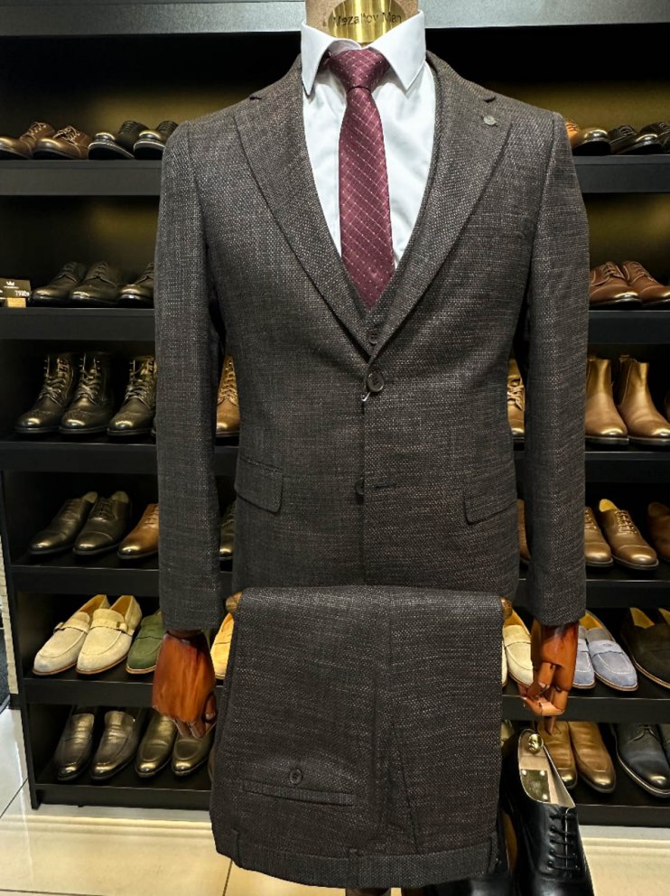 Костюм MAZALTOVMAN 3-ка Коричневый фактурный