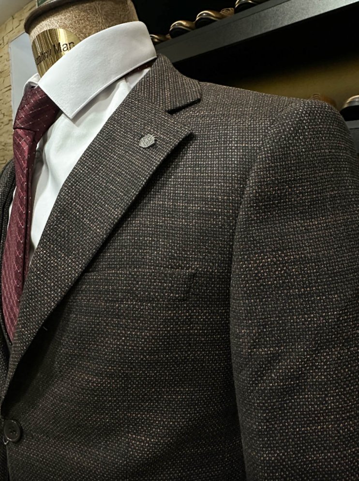 Костюм MAZALTOVMAN 3-ка Коричневый фактурный