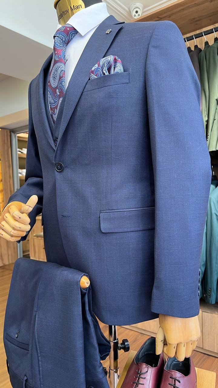 Костюм MAZALTOVMAN 3-ка Синий в клетку