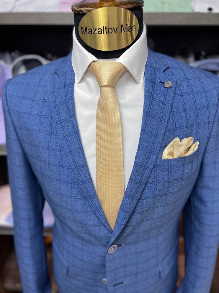 Пиджак VAL Синий в клетку