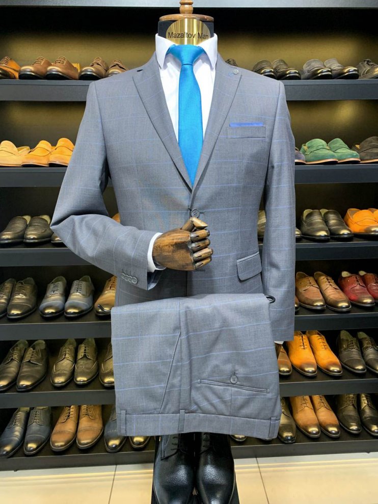 Костюм VAL 2-ка Серый в клетку