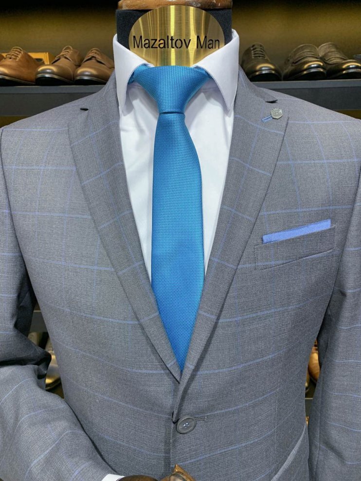 Костюм VAL 2-ка Серый в клетку