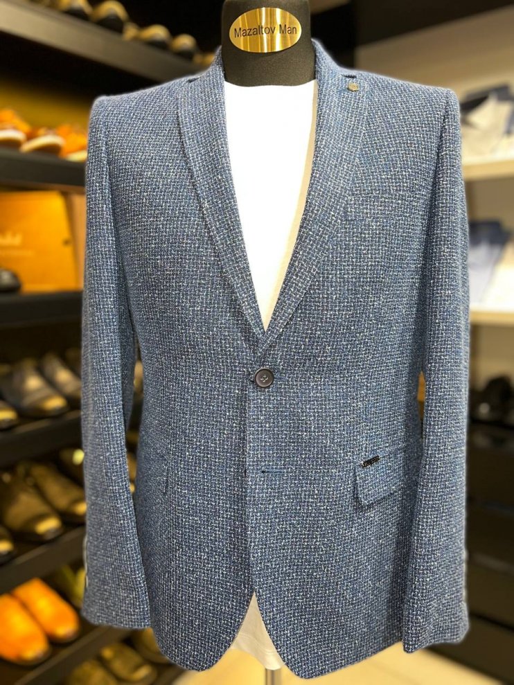 Пиджак VC Синий фактурный