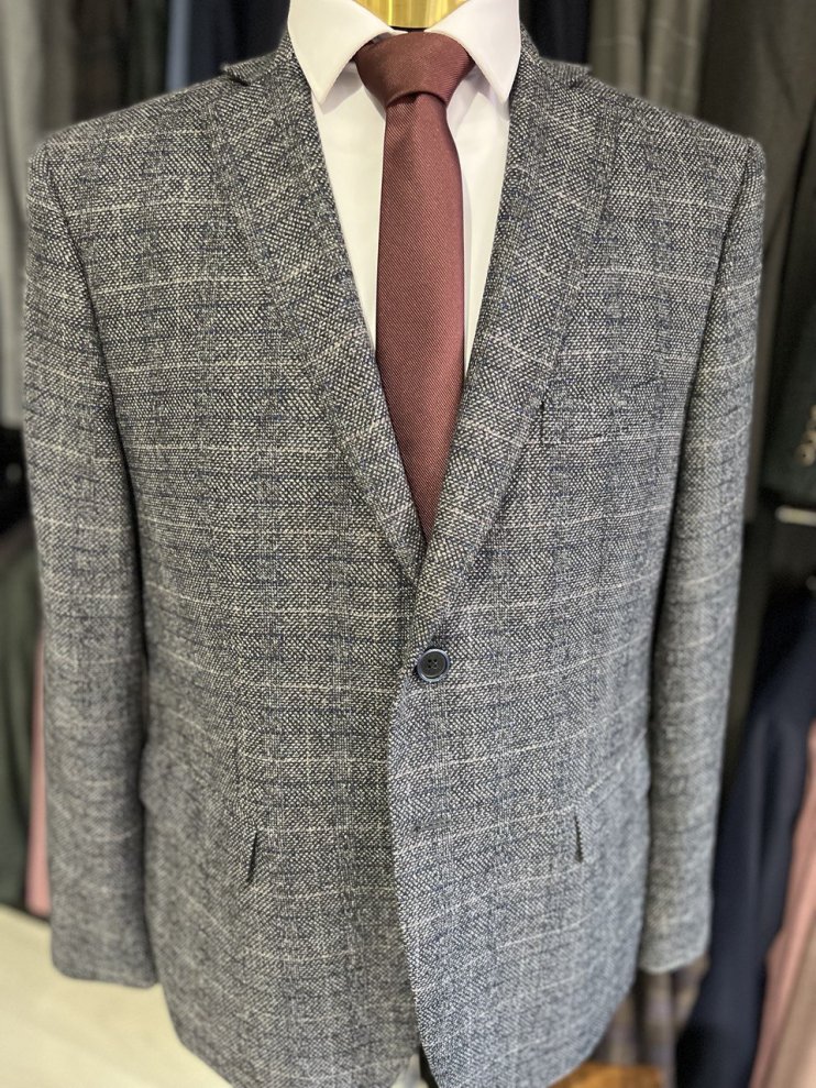 Пиджак VC Серый в клетку