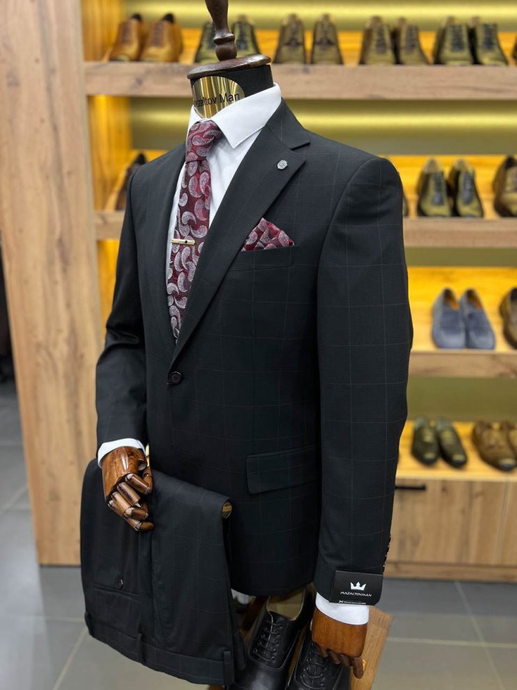 Костюм MAZALTOVMAN 2-ка Premium Черный в клетку