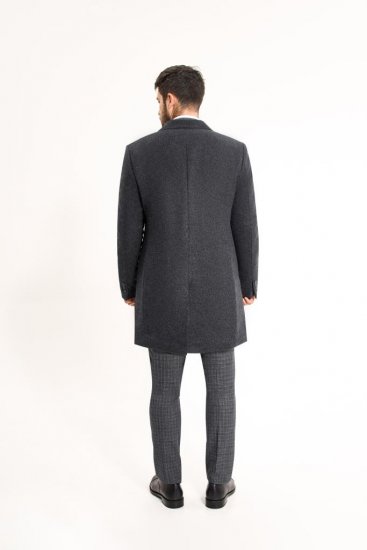 Пальто MAZALTOVMAN Premium Синее фактурное