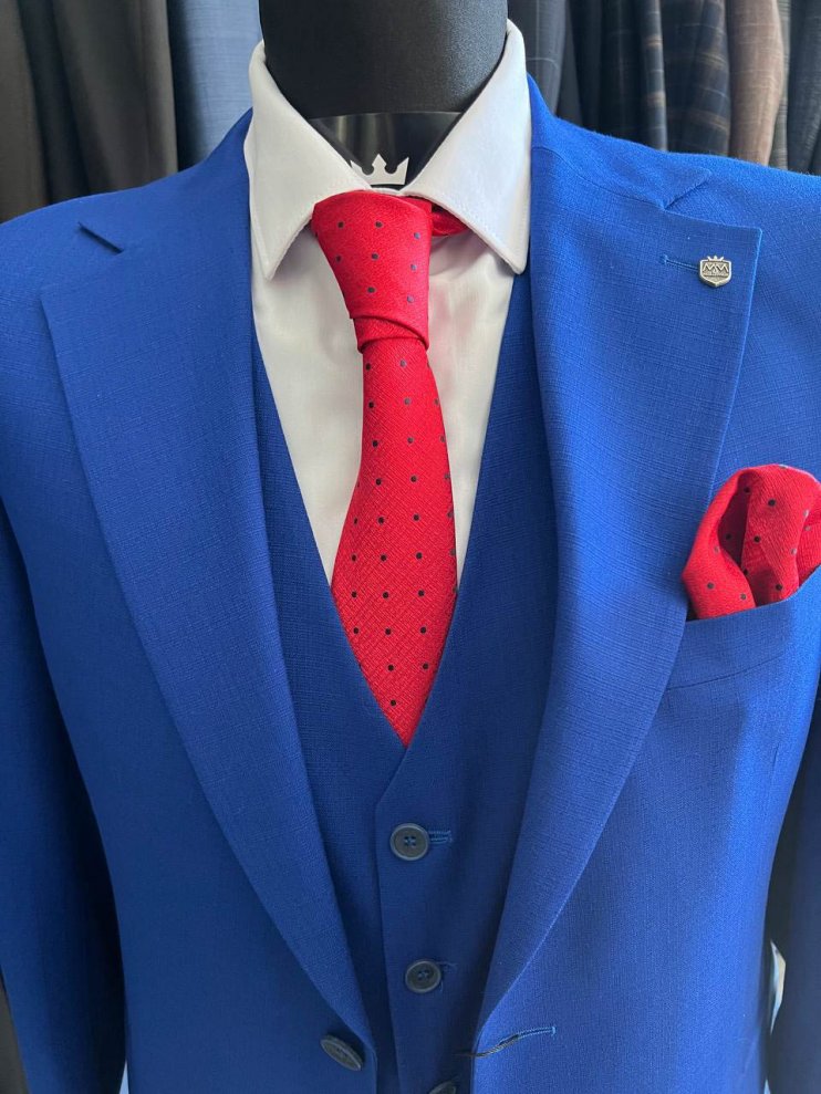 Костюм BED 3-ка Синий фактурный