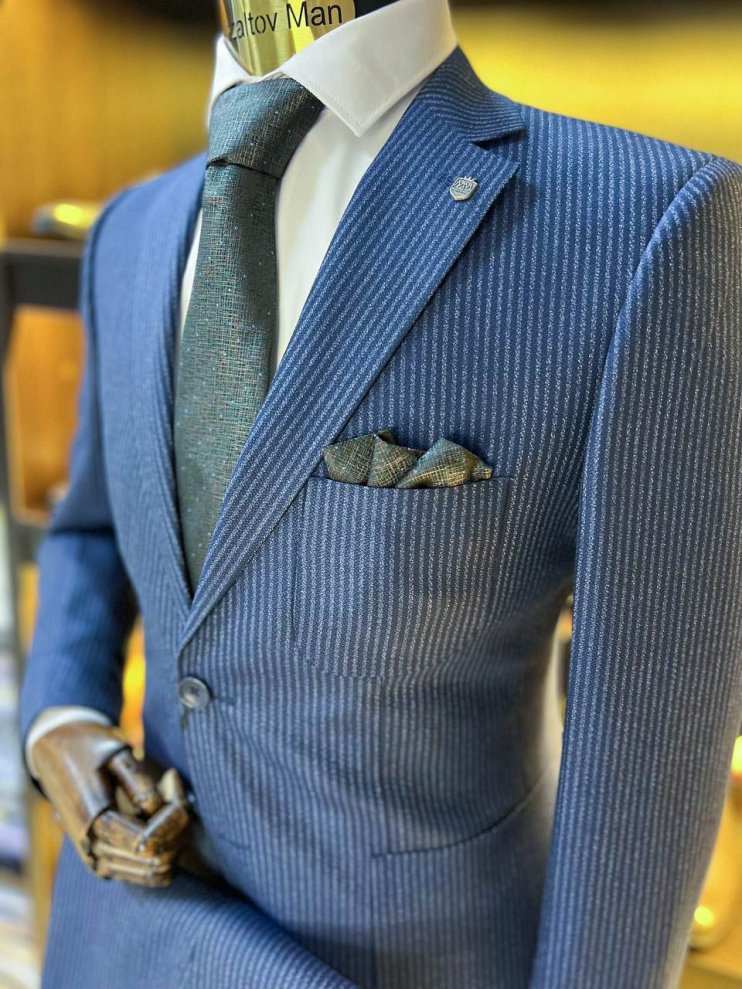 Костюм MAZALTOVMAN Karloy 2-ка Синий в полоску