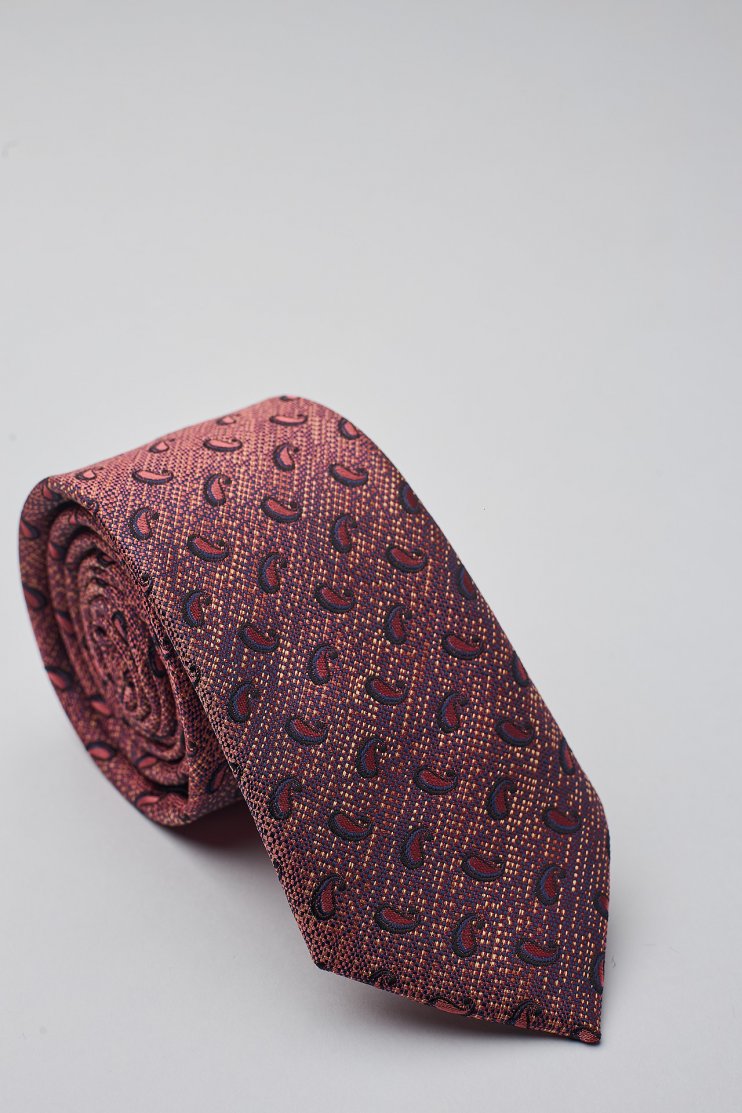 Мужской галстук Бордовый с узорами