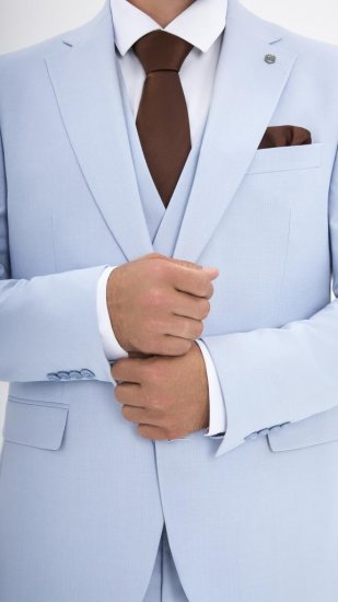 Костюм MAZALTOVMAN 3-ка Premium Голубой фактурный