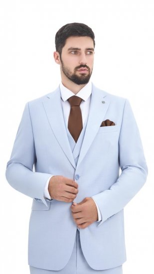 Костюм MAZALTOVMAN 3-ка Premium Голубой фактурный