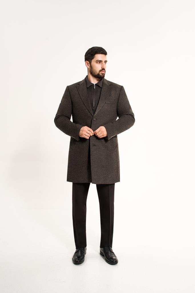 Пальто MAZALTOVMAN Premium Серое фактурное