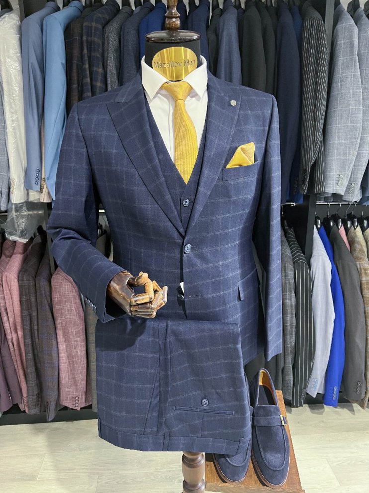 Костюм MIR 3-ка Синий в клетку