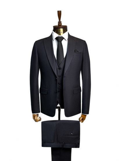 Костюм MAZALTOVMAN 3-ка Premium Синий в клетку