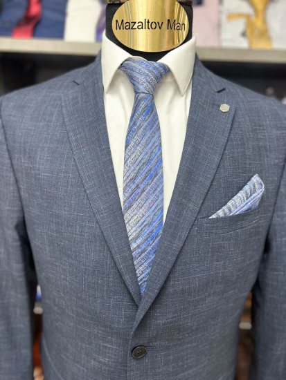 Костюм VAL 2-ка Синий фактурный