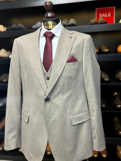Костюм MAZALTOVMAN 3-ка Premium Бежевый фактурный