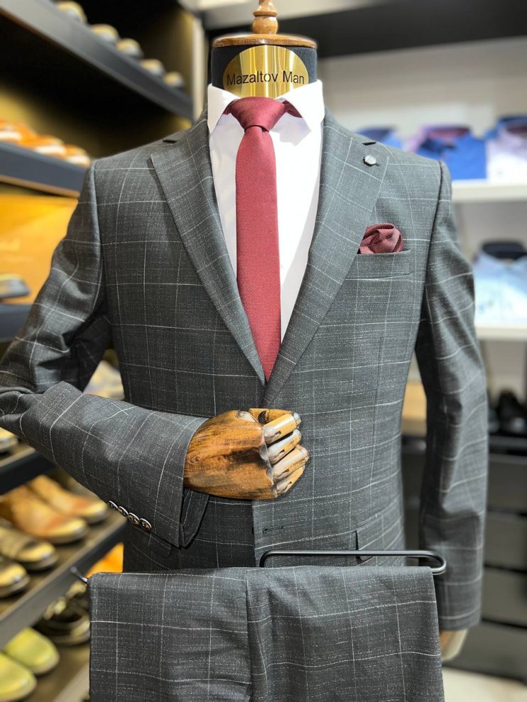 Костюм CAR 2-ка Серый в клетку