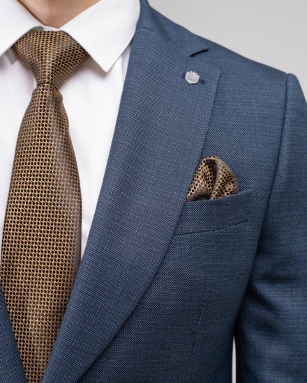 Строгий мужской костюм двойка Mazaltovman синий