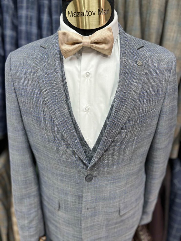 Костюм MAZALTOVMAN 3-ка Серый в клетку