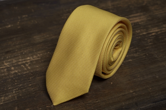 Мужской галстук Желтый фактурный