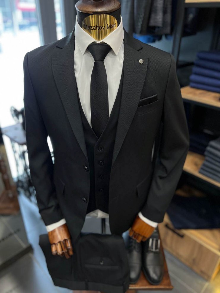 Костюм MAZALTOVMAN 3-ка Черный фактурный