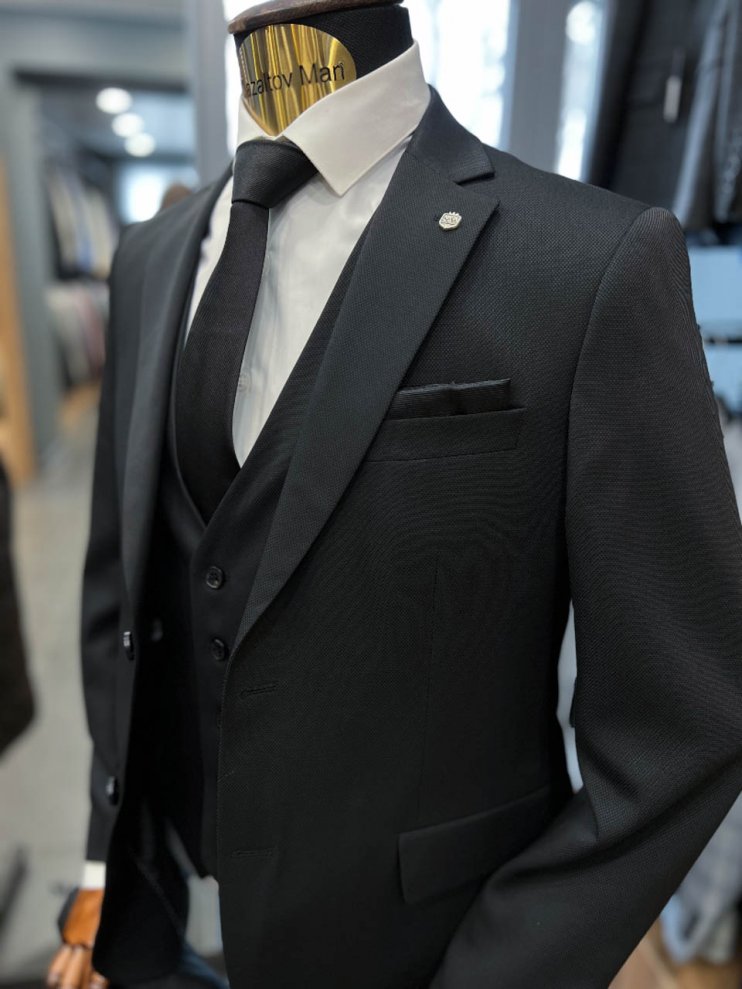 Костюм MAZALTOVMAN 3-ка Черный фактурный