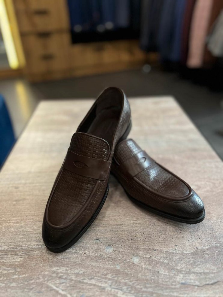 Лоферы MAZALTOVMAN Коричневые кожаные