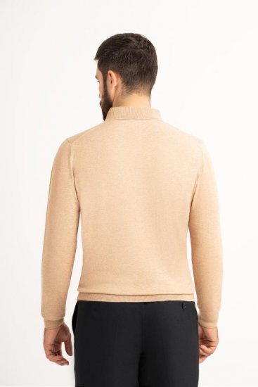 Поло HLF Светло-бежевое с пуговицами