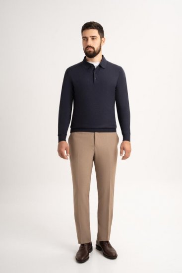 Поло HLF Синее с пуговицами