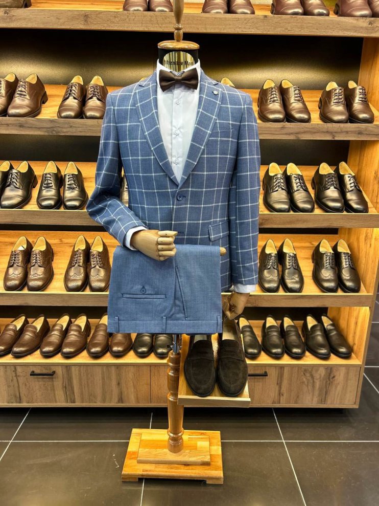 Костюм MAZALTOVMAN 2-ка Голубой в клетку