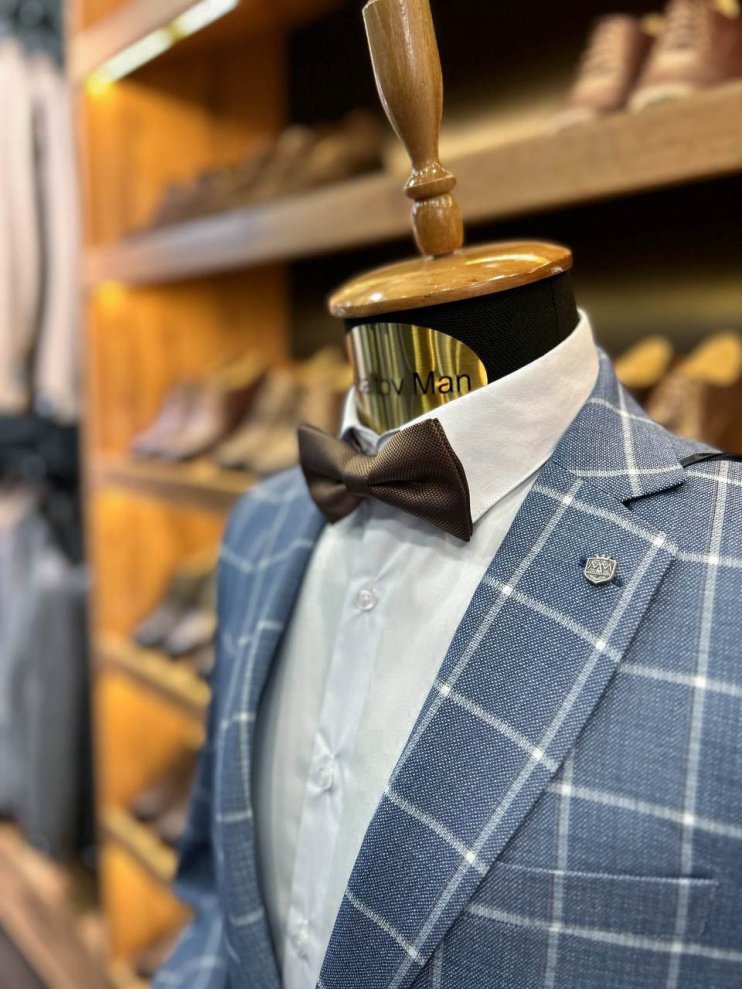 Костюм MAZALTOVMAN 2-ка Голубой в клетку