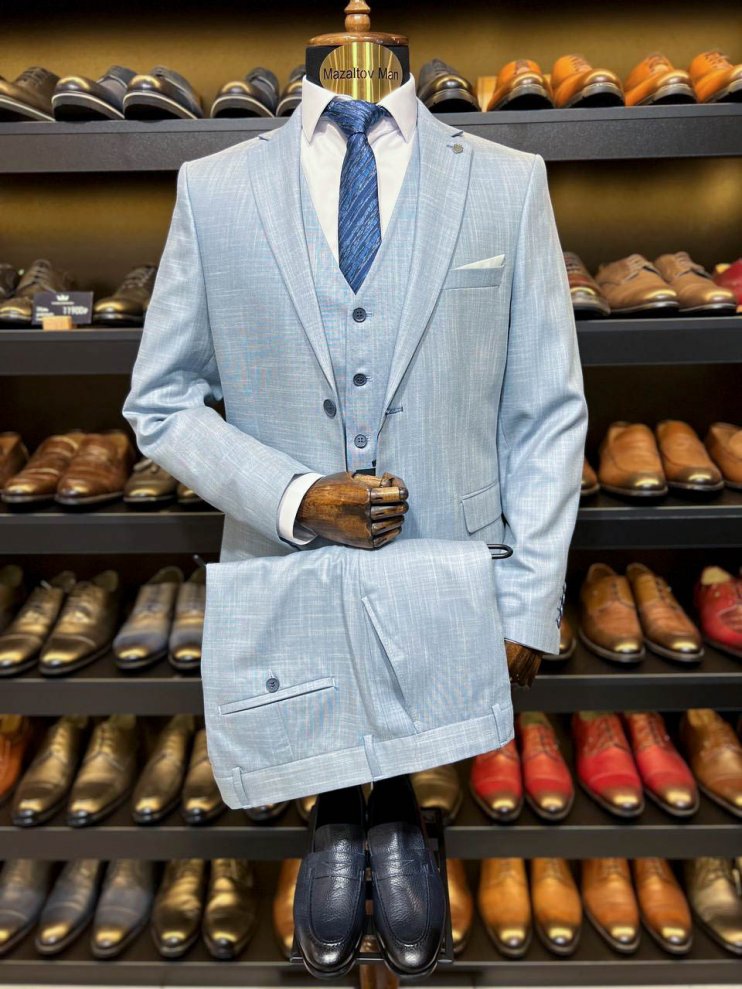 Костюм CAR 3-ка Голубой фактурный