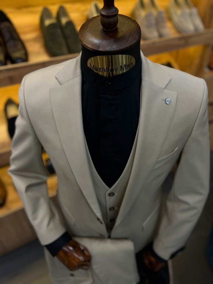 Костюм MAZALTOVMAN 3-ка VIP Premium Бежевый