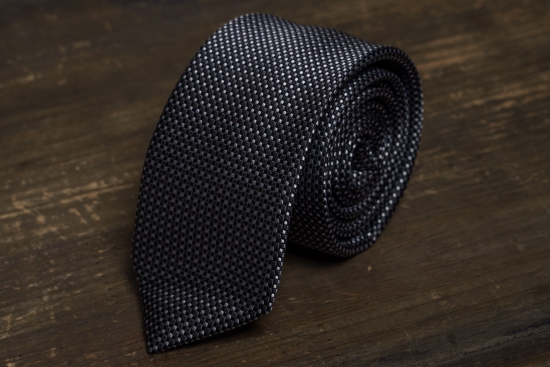 Мужской галстук Черный текстурный