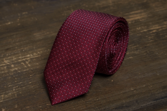 Мужской галстук Бордовый фактурный