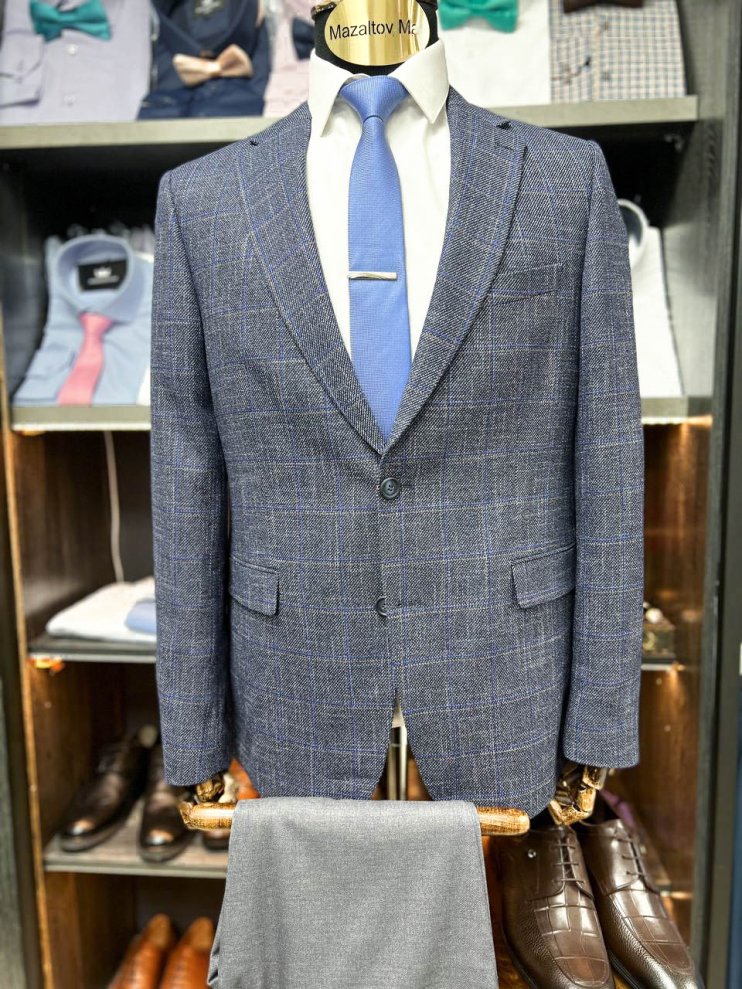 Пиджак DIR Серый в клетку