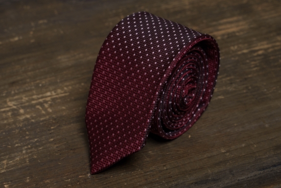 Мужской галстук Бордовый текстурный