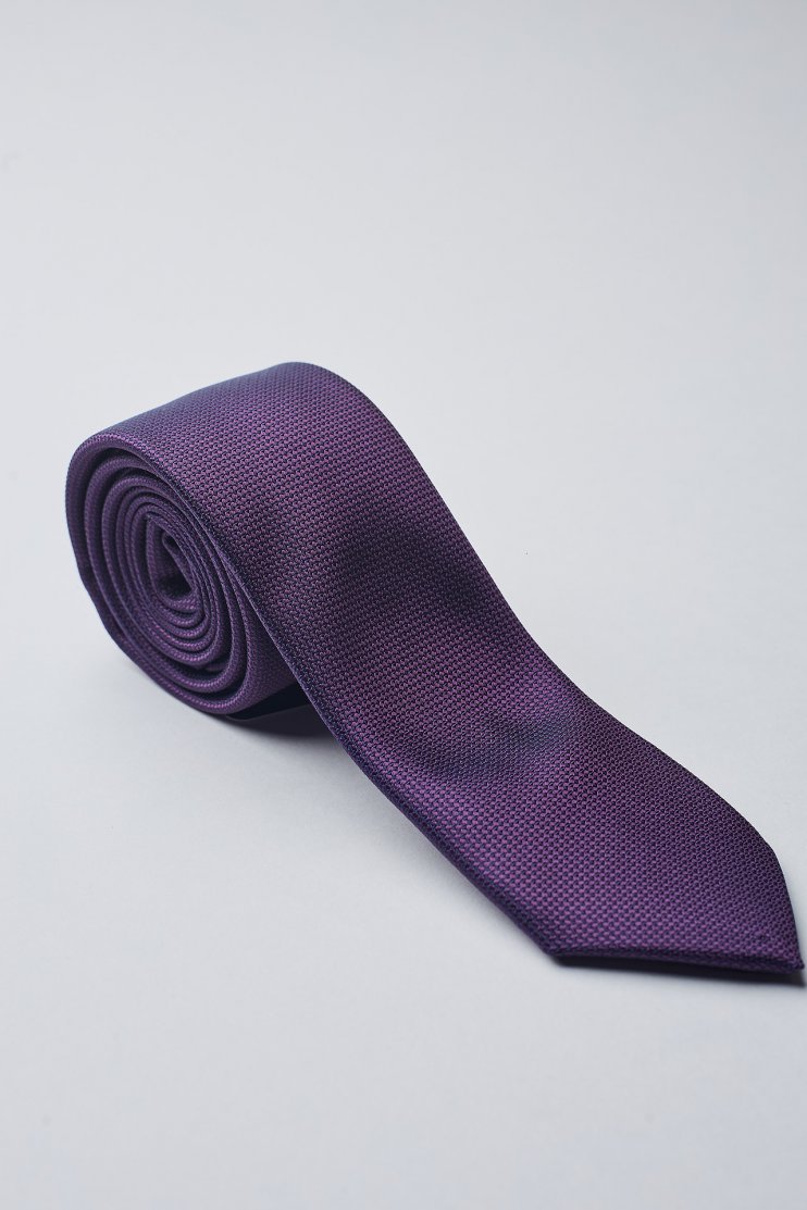 Мужской галстук Фиолетовый фактурный