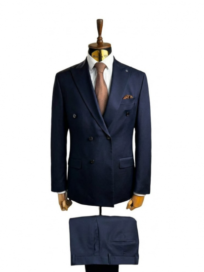 Костюм MAZALTOVMAN 2-ка Premium Синий двубортный