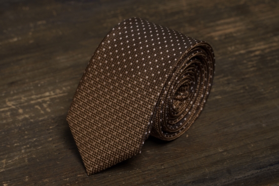 Мужской галстук Коричневый текстурный