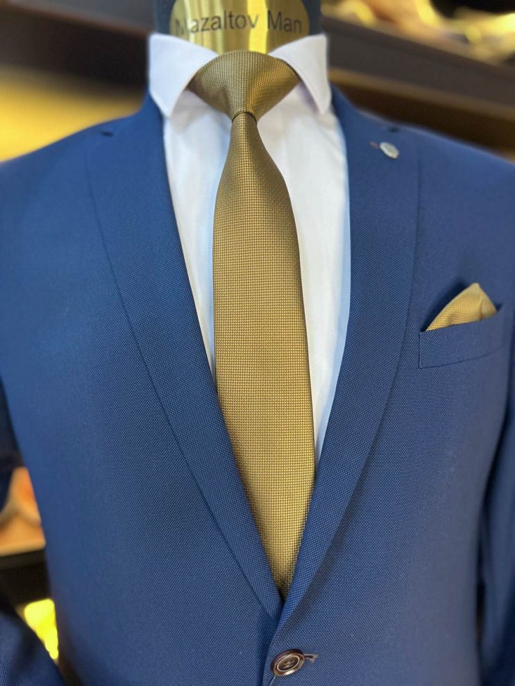 Костюм MAZALTOVMAN Premium 2-ка Синий фактурный