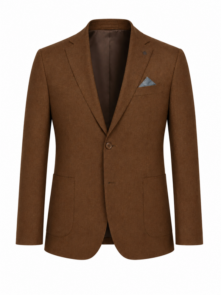 Пиджак MAZALTOVMAN Коричневый премиум линейка из льна