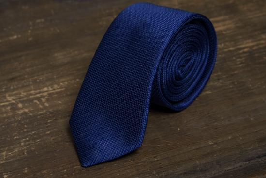 Мужской галстук Темно-синий фактурный