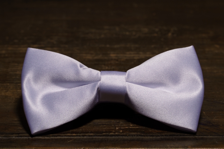 Галстук-бабочка светло-фиолетовая