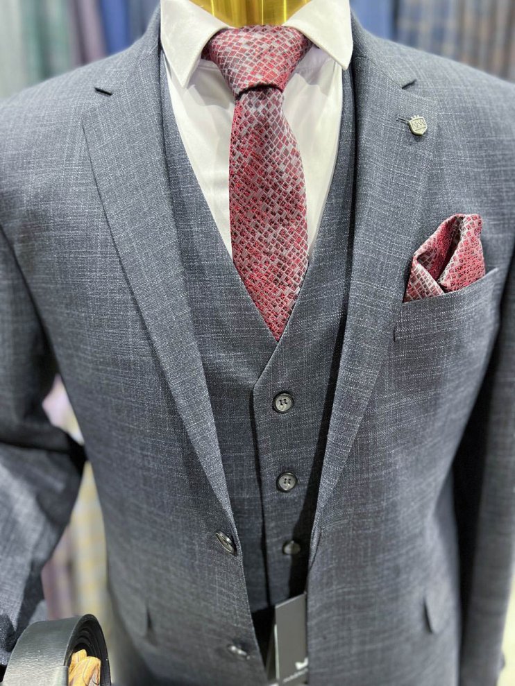 Костюм 3-ка MAZALTOVMAN Серый в микроклетку