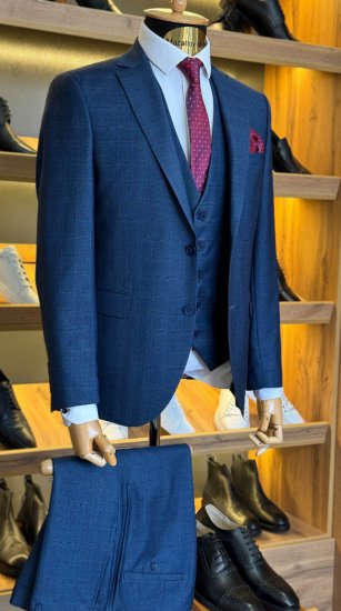 Костюм MAZALTOVMAN 3-ка Синий в клетку