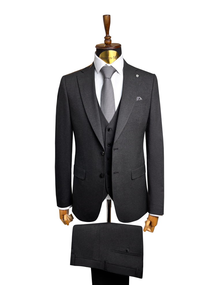 Костюм MAZALTOVMAN 3-ка Premium Серый микроклетка